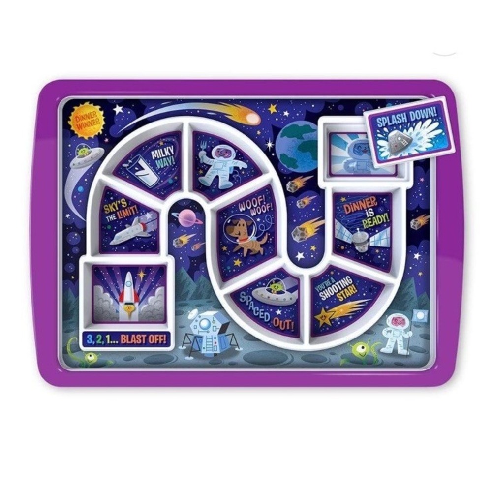Astronaut Space Game Fred Melamine Dinner Winner Blast Off! Kids Plate